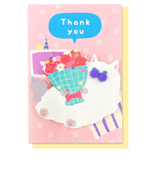 アクティブコーポレーション　フラッフムームーグリーティングカード　H12－GE－84　サンキュー