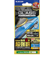 【iPhone15Pro】　エレコム（ELECOM）　ガラスフィルム　超強靱　高透明　ブルーライトカット　PM-A23CFLGHBL