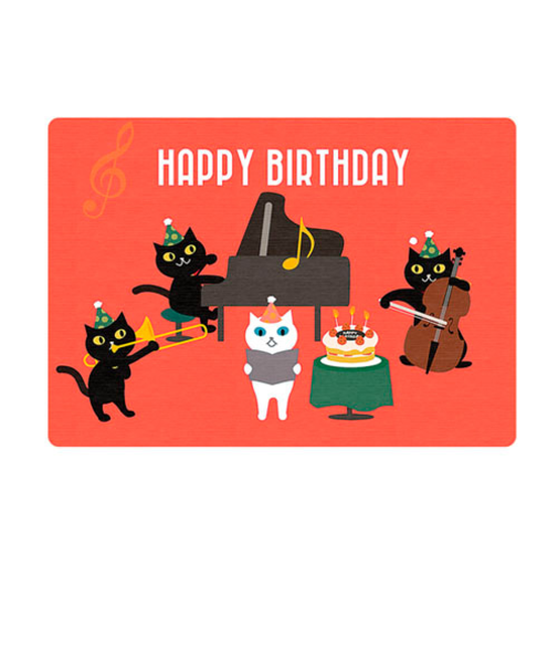 ガプラス　なめらかに動く絵はがき　バースデーカード　演奏会