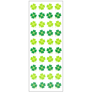 オクヤマ　ラメ入りシール　HR792　クローバー4列