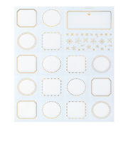 ミドリ（MIDORI）　色紙用　寄せ書きシール16枚　82399006　箔　星柄