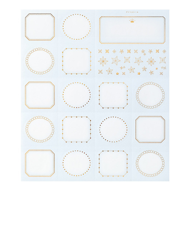 ミドリ（MIDORI）　色紙用　寄せ書きシール16枚　82399006　箔　星柄