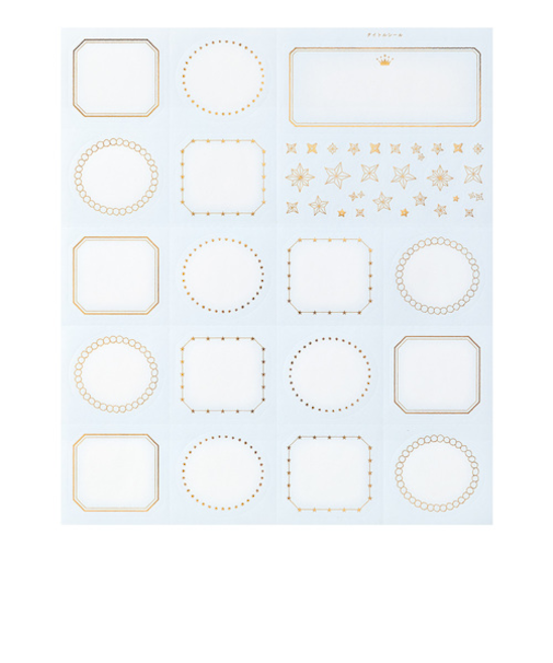 ミドリ（MIDORI）　色紙用　寄せ書きシール16枚　82399006　箔　星柄