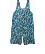 レップ（REP）　　ミトン機能付きエプロン　ボタニカル（フィオリ）　ブルー