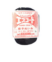 中西　エスコード　麻手ぬい糸　中細　20/3　30m　黒