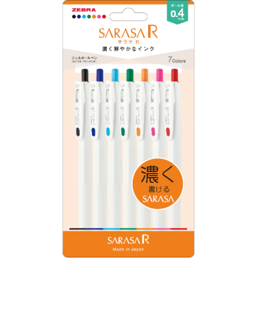 ゼブラ（ZEBRA）　サラサR　0.4mm　JJS29－R1－7C－N　7色セットN