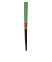 カワイ 食洗箸 ステッチ 23cm グリーン