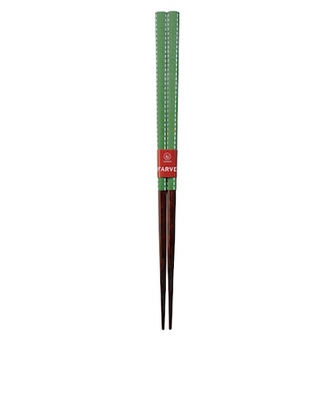 カワイ　食洗箸　ステッチ　23cm　グリーン