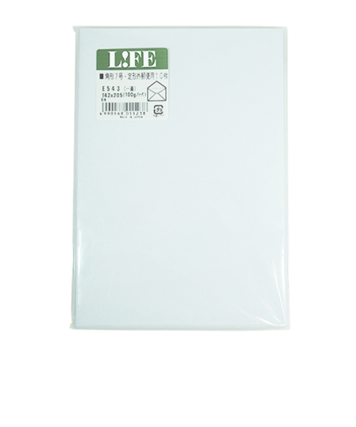 ライフ　洋封筒　角形7号　定形外　E543　白