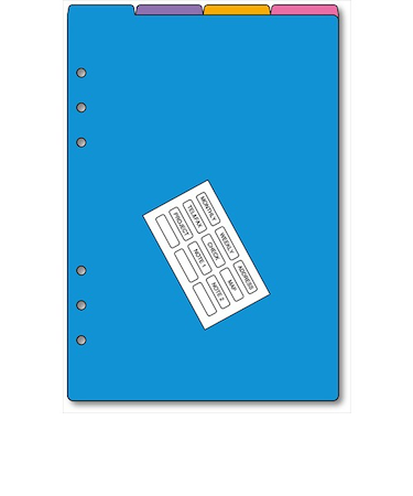 レイメイ藤井　ダ･ヴィンチ　リフィル　カラーインデックス（4区分）　A5　DAR4520