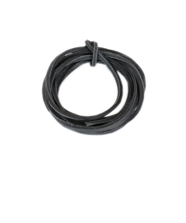 イタリア製革ひも　150cm　ブラック