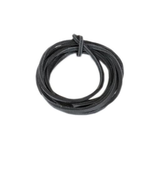 イタリア製革ひも　150cm　ブラック