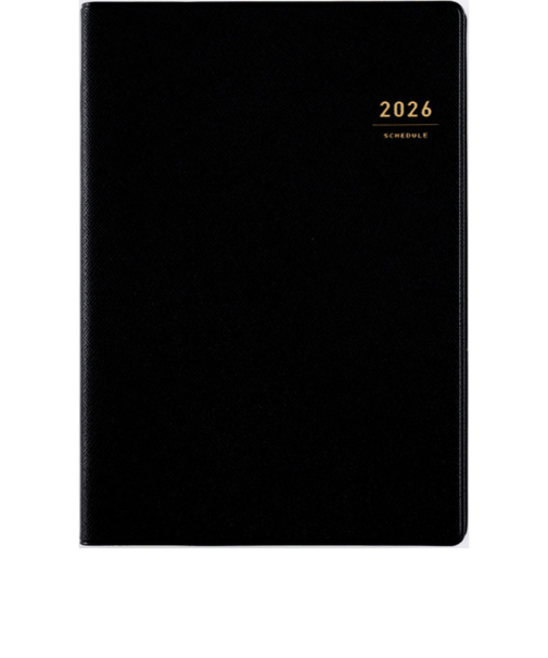 【2026年1月始まり】　高橋書店　デスクダイアリー　A5　ウィークリーバーチカル　95　黒　月曜始まり