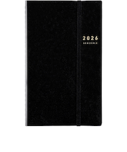 【2026年1月始まり】　高橋書店　リングダイアリー　スリム　A5変型　ウィークリーレフト　91　黒　月曜始まり