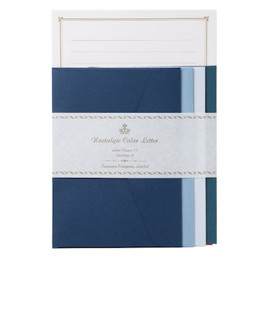 包む　レターセット　ノスタルジックカラー　TL0E1　ネイビー