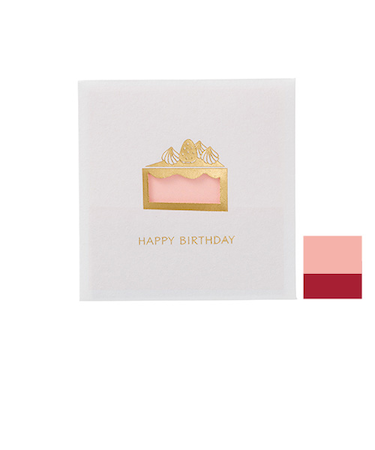 マルアイ　窓ミニカード　HAPPY　BIRTHDAY　カ－MD4P　ケーキ