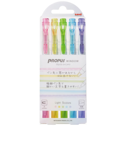 三菱鉛筆　プロパスウインドウ　5色セット（ライトカラー）　PUS－103T　5C2
