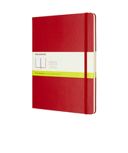 モレスキン（MOLESKINE）　クラシック　ノートブック　ハードカバー　プレーン（無地）　XLサイズ　QP092F2　レッド