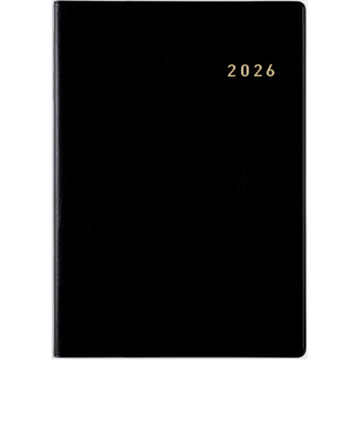 【2026年1月始まり】　高橋書店　ニューダイアリー　A5　ウィークリーレフト　86　黒　月曜始まり