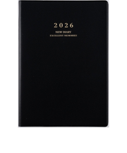 【2026年1月始まり】　高橋書店　ニューダイアリー　A5　ウィークリーホリゾンタル　85　黒　月曜始まり