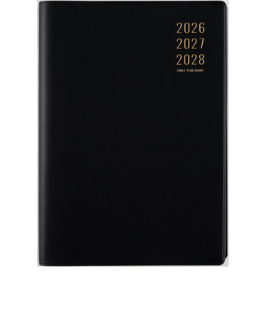 【2026年1月始まり】　高橋書店　3年卓上ニューダイアリー　A5　デイリー2日1ページ　84　黒　各月1日始まり