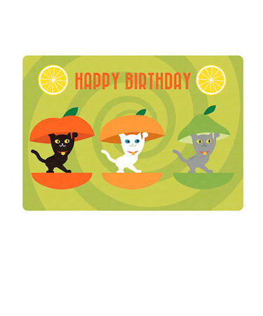 ガプラス　なめらかに動く絵はがき　バースデーカード　フルーツ