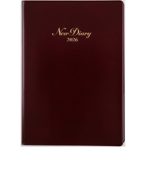 【2026年1月始まり】　高橋書店　ニューダイアリー　A5　デイリー2日1ページ　89　ワイン　各月1日始まり