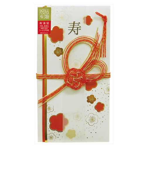 Z＆K（ゼットアンドケイ）　祝儀袋　梅ふぶき　63－121　白