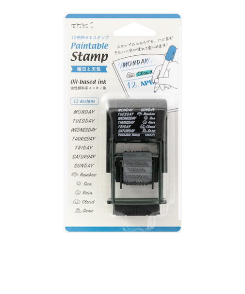 ミドリ（MIDORI）　スタンプ　回転印　曜日と天気柄　35375006