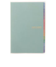 【2025年12月始まり】　レイメイ藤井　フォープランダイアリー　B6　マンスリーブロック+ホリゾンタル　RFD2655M　グリーン　月曜始まり