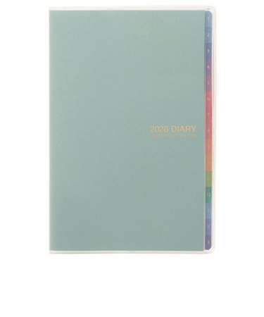 【2025年12月始まり】　レイメイ藤井　フォープランダイアリー　B6　マンスリーブロック+ホリゾンタル　RFD2655M　グリーン　月曜始まり