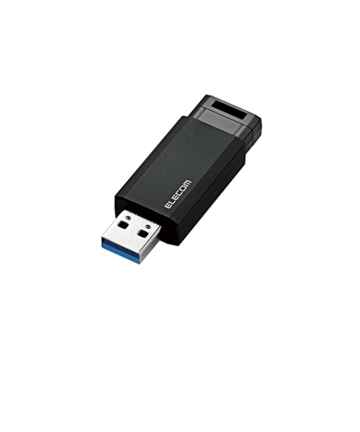 エレコム（ELECOM）　ノック式USBメモリ　USB3.1（Gen1）対応　16GB　MF-PKU3016GBK　ブラック