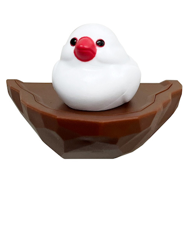 ビッテ（biite）　トリの巣　輪ゴムホルダー　シロ文鳥