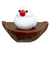 ビッテ（biite）　トリの巣　輪ゴムホルダー　シロ文鳥