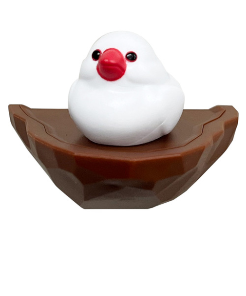 ビッテ（biite）　トリの巣　輪ゴムホルダー　シロ文鳥