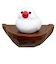 ビッテ（biite）　トリの巣　輪ゴムホルダー　シロ文鳥
