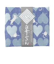 白雪　白雪友禅ふきん　ねこ　ブルーベリー