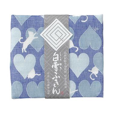 白雪　白雪友禅ふきん　ねこ　ブルーベリー