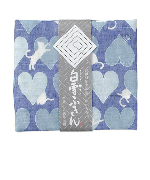 白雪　白雪友禅ふきん　ねこ　ブルーベリー