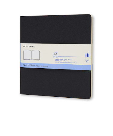 モレスキン（MOLESKINE）　アート　スケッチアルバム　ソフトカバー　スクエアサイズ　406746　ブラック