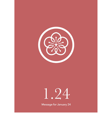 草紙堂　花結びメッセージカード　1月24日