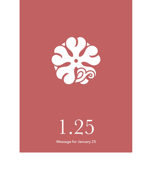 草紙堂　花結びメッセージカード　1月25日