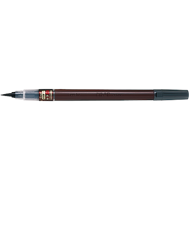 パイロット（PILOT）　瞬筆（しゅんぴつ）　本格毛筆　顔料インキ　SVSG-80FDM-B　黒　中字