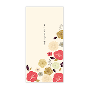 包む ポチ袋 Lサイズ H-TP052 花模様 3枚入