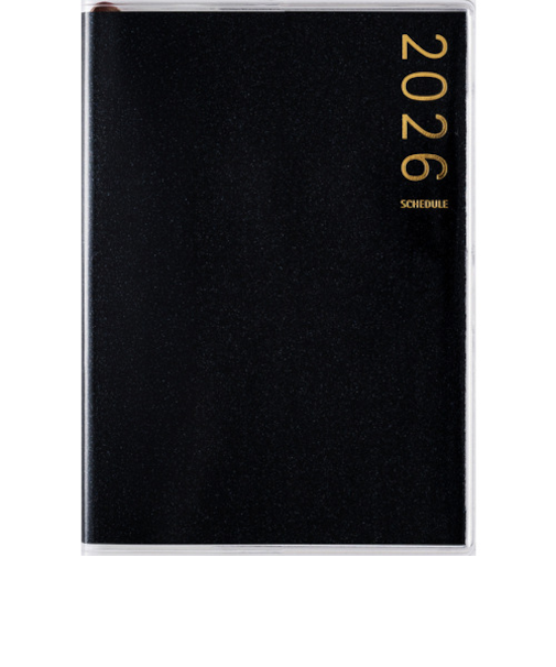 【2026年1月始まり】　高橋書店　T'pure1　B7　ウィークリーレフト　195　ブラック　月曜始まり