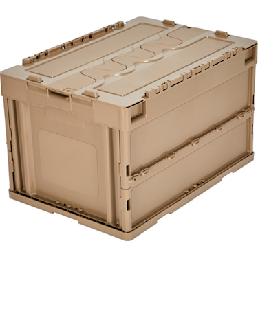 トラスコ（TRUSCO）　オリコン　蓋つき折りたたみコンテナ　50L　コヨーテ