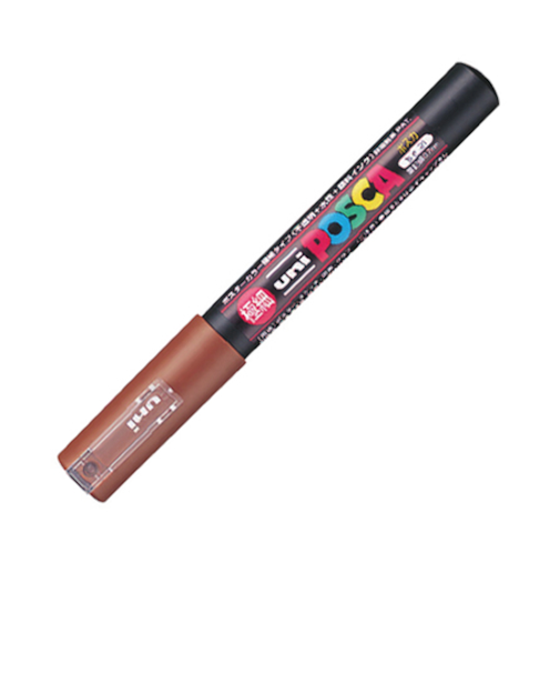 三菱鉛筆　ポスカ　極細　PC－1M　茶