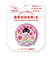 アートプリントジャパン　刺繍ワッペン　はんなりガール