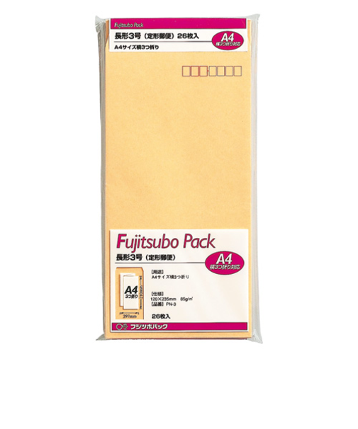 マルアイ　藤壺クラフトパック　長3　85G　PN－3　26枚入