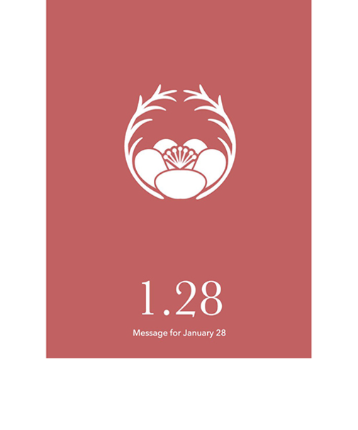 草紙堂　花結びメッセージカード　1月28日